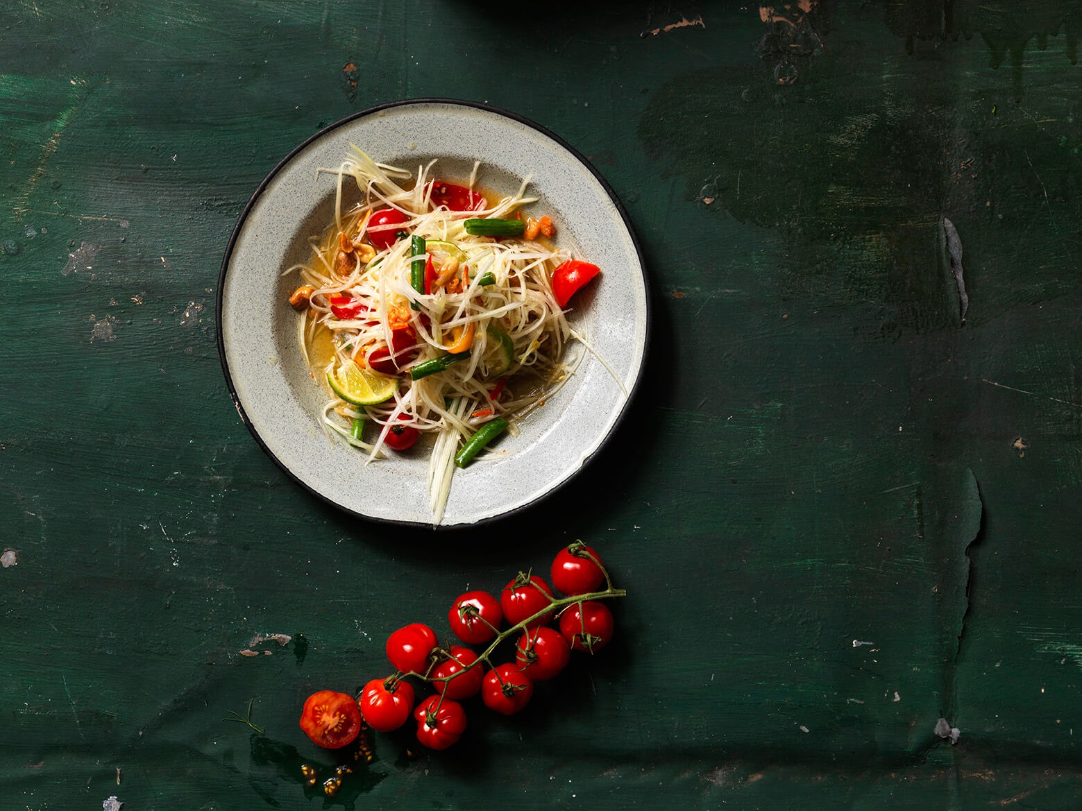 Thai curry dish with aromatic herbs